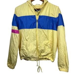 American Eagle Outfitters Y2K Hooded Windbreaker Jacket Size XL Embroidered Logo
